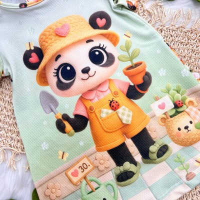  Vestido Futura Bióloga Panda Verde